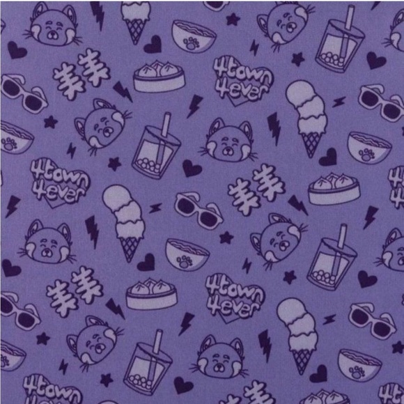 NWT Loungefly Disney Pixar Turning Red Panda Doodle Print Mini Backpack - Picture 5 of 5